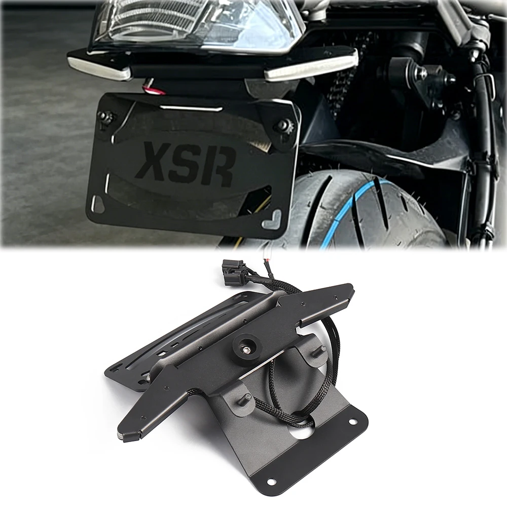 

License plate holder Motorcycle Tail Tidy Fender Eliminator bracket LED Light Fit For XSR900 XSR 900 2022 2023 2024 2025 2026