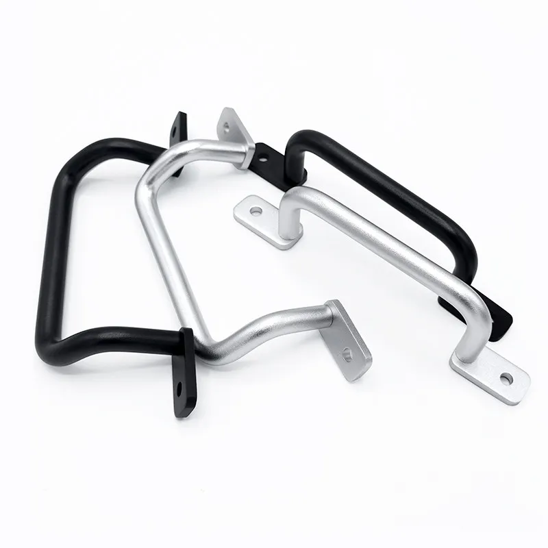 Aluminum Alloy round Rod Handle Base Plate Corner Mount for Industrial Cabinet Door Bent Oblique Pull Mobile Phone Case Accessor