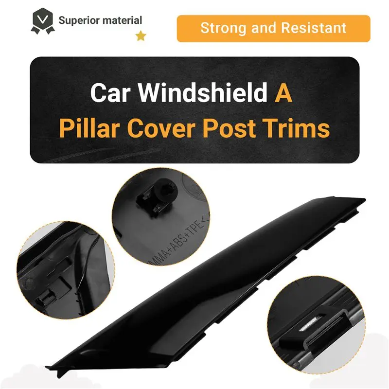 A65P-1Pcs Exterior Window A Pillar Panel Molding For MINI Cooper S JCW F56 14-24 Windshield A Post Cover Trim
