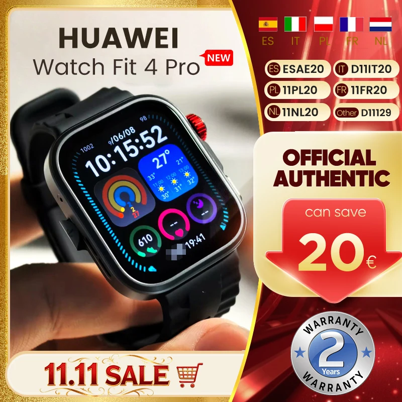 HUAWEI – montre originale FIT 4 Pro, appel Bluetooth HarmonyOS, écran couleur AMOLED de 1.82 pouces, capacité de la batterie 400mAh