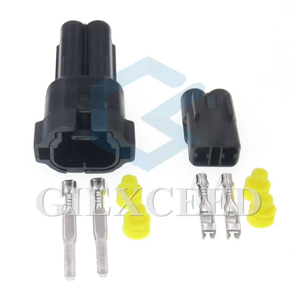 2 Sets 2 Pin AC Assembly 6187-2802 6180-2452 Car Reversing Radar Plug Auto Oxygen Sensor Wire Cable Socket