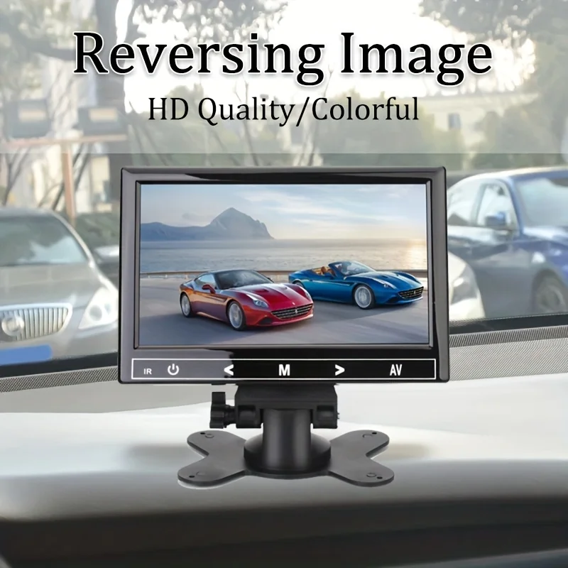 7-Inch Car Mounted Display with Touch Buttons - for RVs, Minibuses, Pickup Trucks, Digital Color Hd Screen Parking Assistance