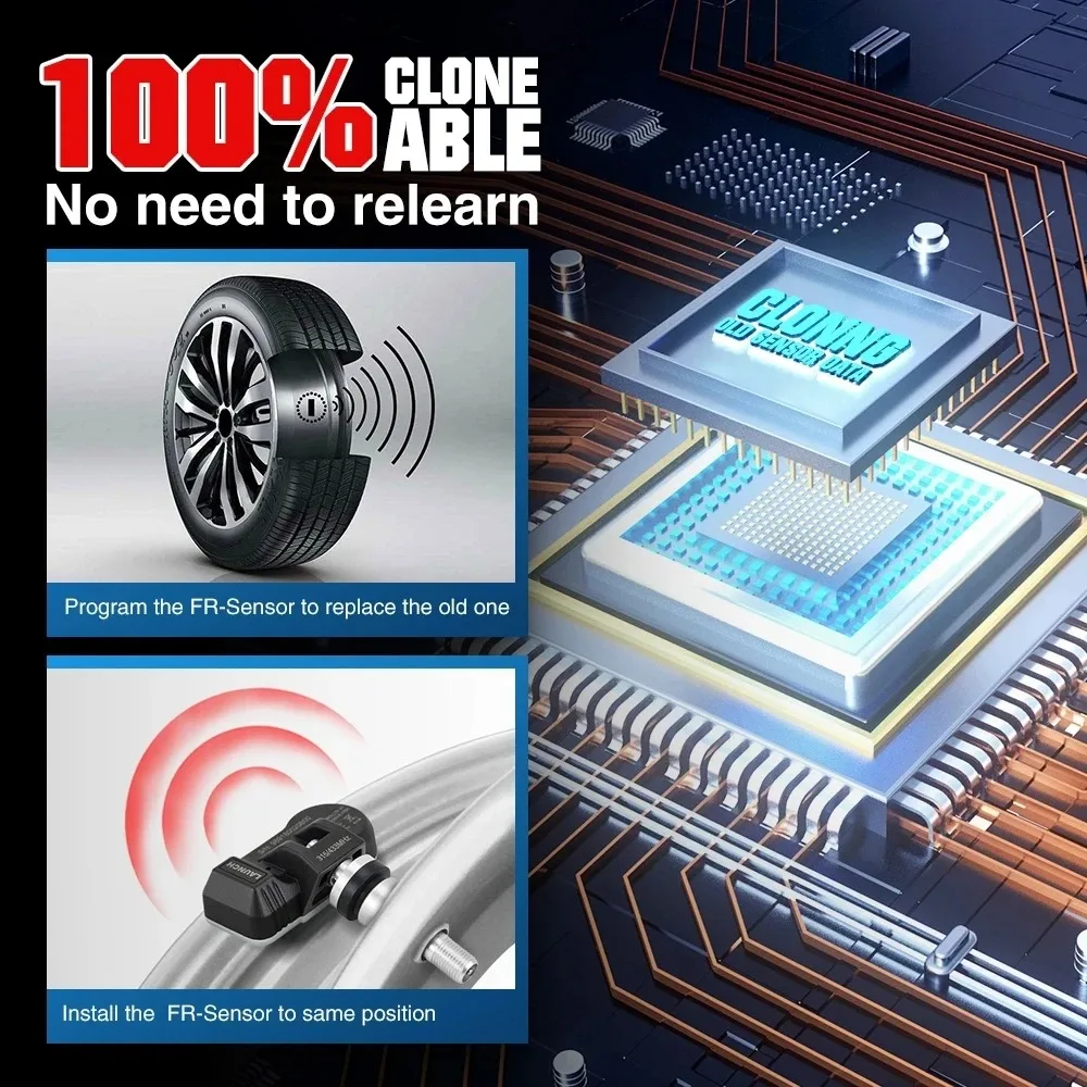Launch RF Sensor X431 LTR-03 RF05 315/433MHZ 2in1 Car Tpms Tire Pressure Sensor Repair Program with CRT5011E I-TPMS Tool