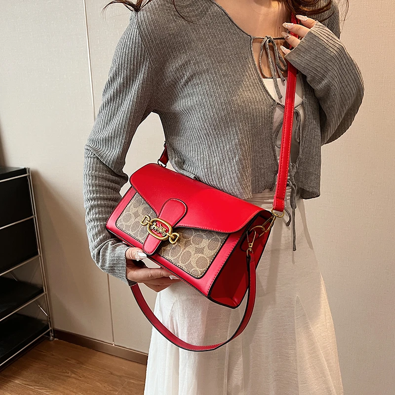 Large Capacity Woven Material Shopping Holiday Handbag New Fashion Classic Retro Stripe Decoration Shoulder Bag