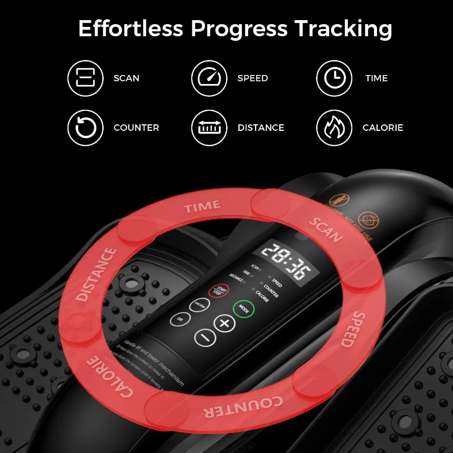 آلة بيضاوية الشكل تحت المكتب لكبار السن: جهاز تمرين بدواسة كهربائية مع تصميم مجمع بالكامل للأمام والخلف #4