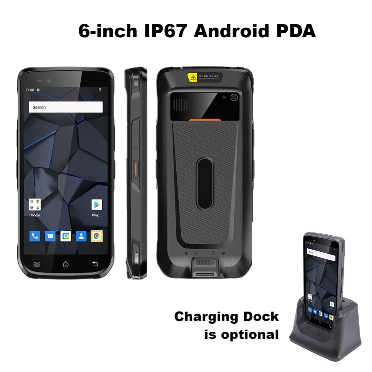IP67 6 Inch Android 12 PDA, Gorilla Screen AIDC 1.5m Drop Resistance, 4G 64G & 2D Scanner NFC Data Collector for Inventory