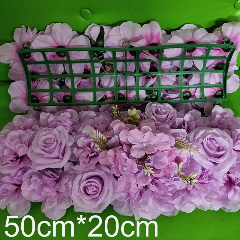 Wedding Decorations Artificial Flowers Fake Flowers Panel With Rose Flower For Table Decorations Paty Room Decor Purple