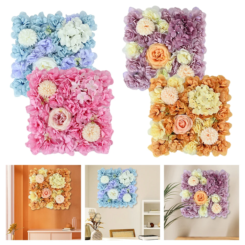 1pc künstliche Blumen Wand paneel 3d Blume Hintergrund Faux Rosen für Wand party Hochzeit Braut dusche Outdoor-Dekoration