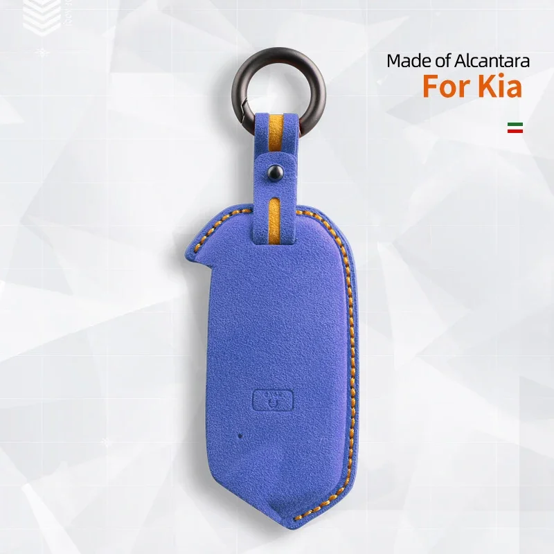 For Kia Telluride SX Sportage R K5 GT Line Seltos Car Key Case  Auto Smart Remote Keychain Suede Cover Shell Accessories Styling