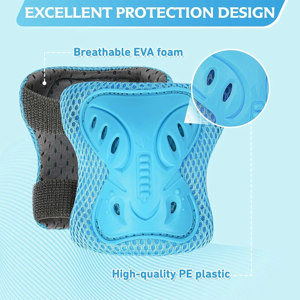 Kids 3-10 Years Knee Pad Elbow Pads Guards Protective Gear Set for Roller Skates Cycling BMX Bike Skateboard Inline Skatings