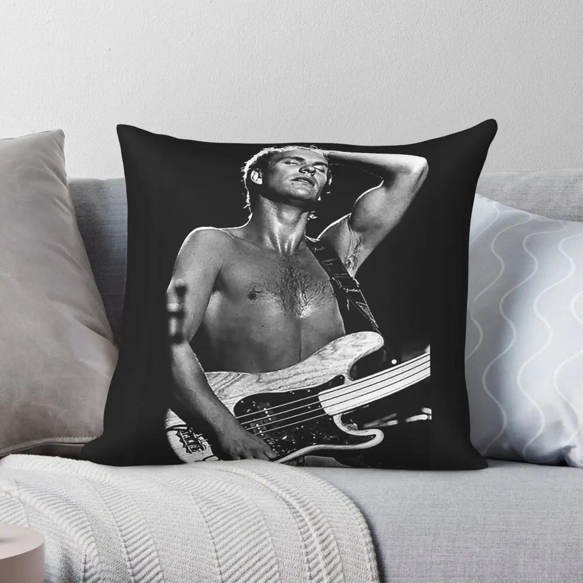 The Police Sting Live Square Pillowcase Polyester Linen Velvet Creative Zip Decor Throw Pillow Case Home Cushion Cover 18