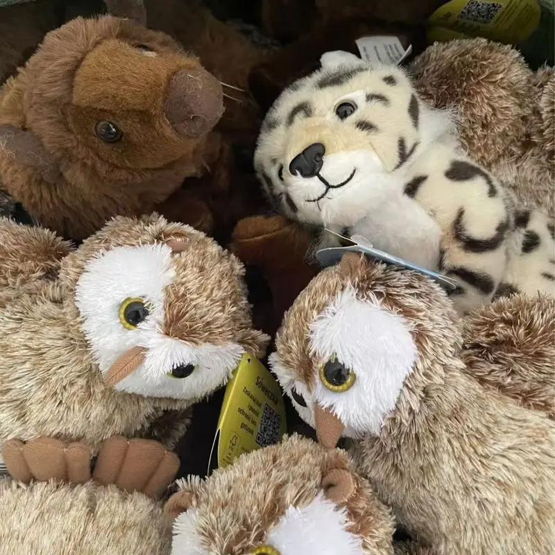 

2025 New Cute Lifelike Standing Snow Leopard Yak Owl Stuffed Plush Toy Soft Decoration Dolls Birthday Gifts Toys For Kids