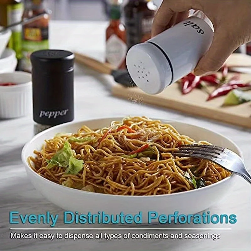 2Pc Salt and Pepper and Condiment Storage Container Shakers Set Cute Modern Farmhouse Kitchen Decor for Home Restaurants Wedding