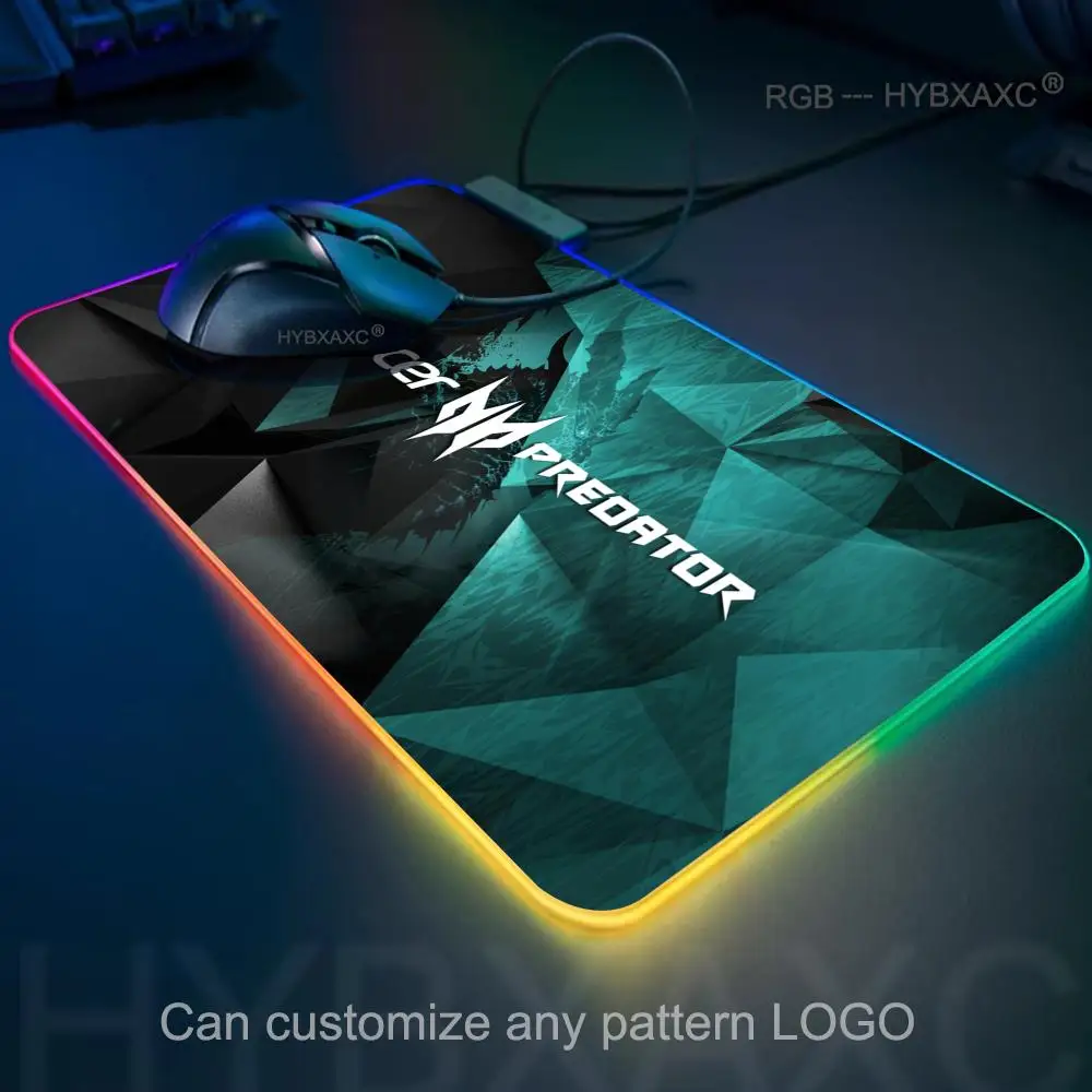 Acer Gaming RGB Mouse Pads Keyboard Gamer Kit Laptop Game Predator Pad Carpet Computer Speed Mat Big Table Rug Cute Pc Complete