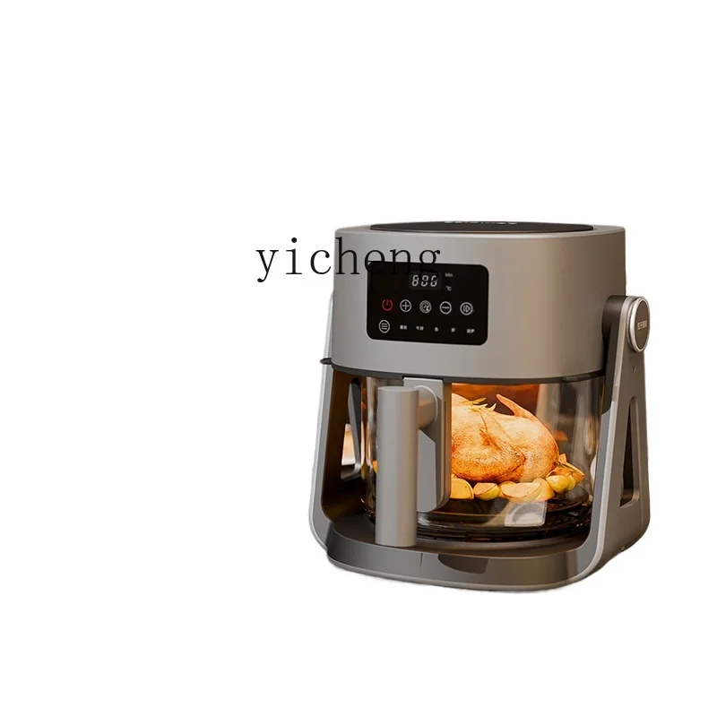 Tqh Flip Air Fryer Household Visual Multi-Function Baking Frying Hot Pot Integrated Deep Frying Pan