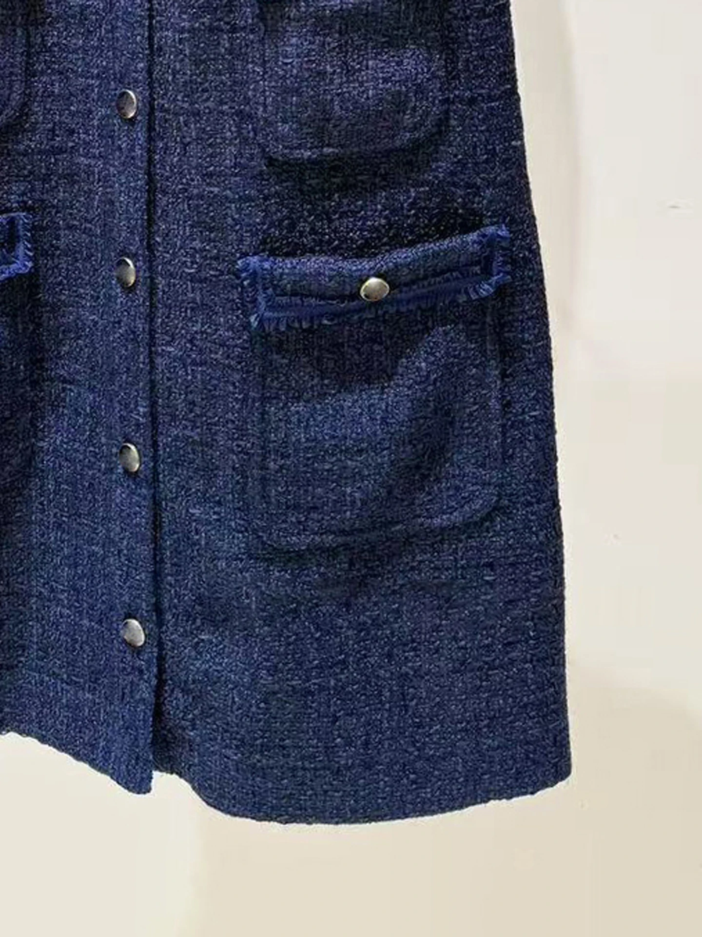 S casa óleo sul high end feminino outono 2025 retro pequena fraança sle tweed colete dr feminino faion commute cintura alta