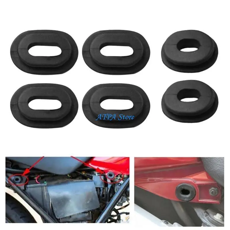 

U13C 12Pcs Black Rubber Side Cover Grommets For ZJ125 CG125 Motorcycle Motorbike