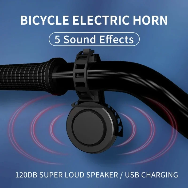 Bicycle Electric Horn High Decibel Long Endurance Bicycle Horn Long Endurance Cycling Warning Electric Bell Bicycle Accessories