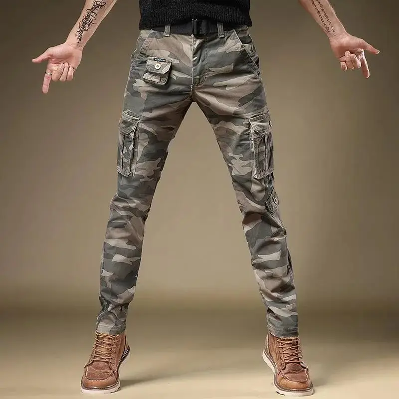Man Cowboy Pants Cargo with Pockets Jeans for Men Trousers Washed Casual Cheap Clothes Y2k 2000s Regular Kpop Vintage 2025 Trend