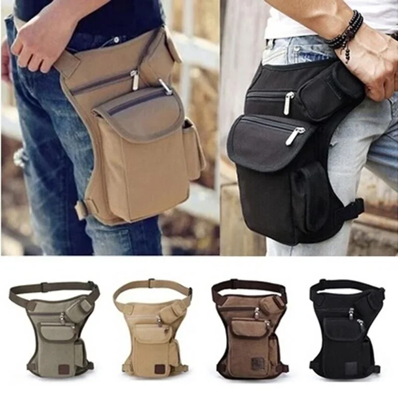 Multifunzione Outdoor Cotton Sport Leg Bag Canvas marsupio Money Belt marsupio 1 pz