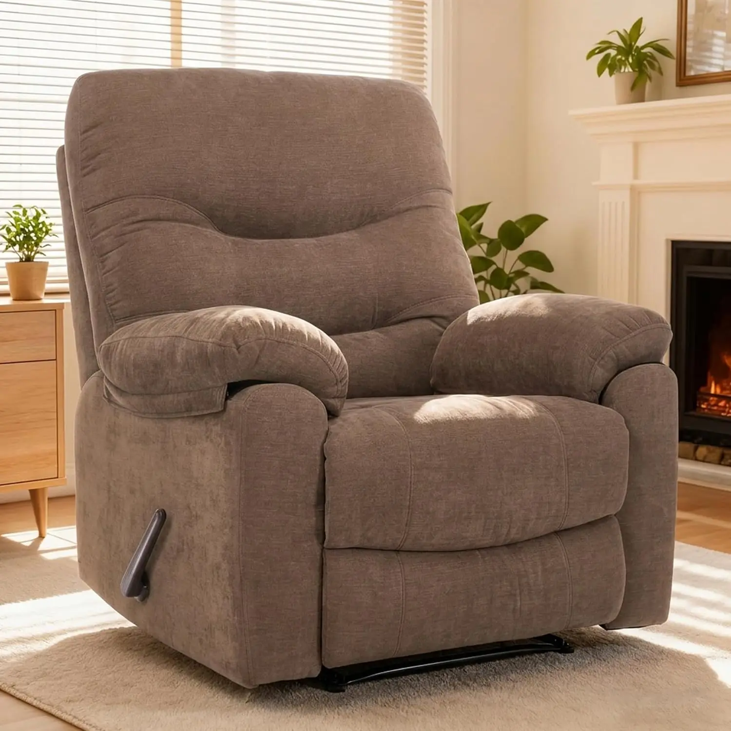 Oversized Recliner Chair, Chenille Big Man Recliners for 400LBS, Custom