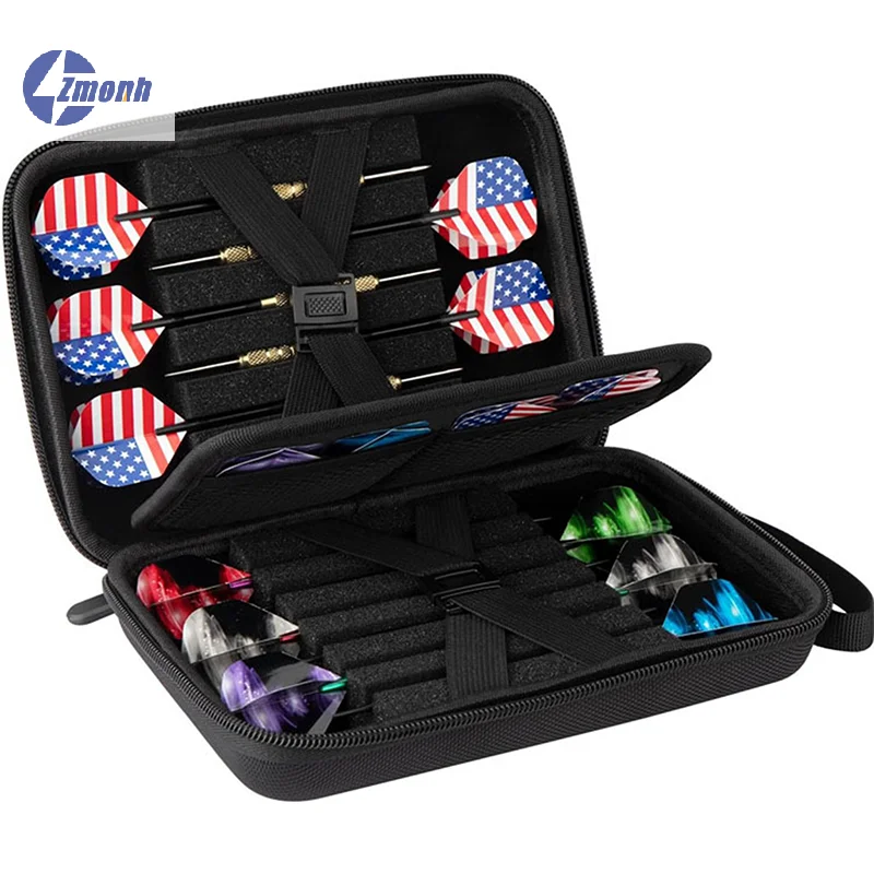 

New！Dart Case Holder Bag For 12 Pcs Steel And Soft Tip Darts Set Storage Organizer Holds 12 Darts And Tips (Case Only)