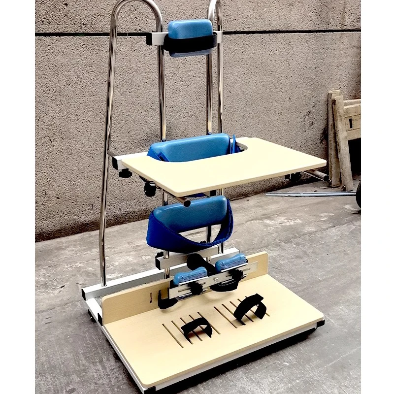 إطار قائم للأطفال، معدات تدريب إعادة تأهيل شلل نصفي دماغي، سرير قائم متعدد الوظائف