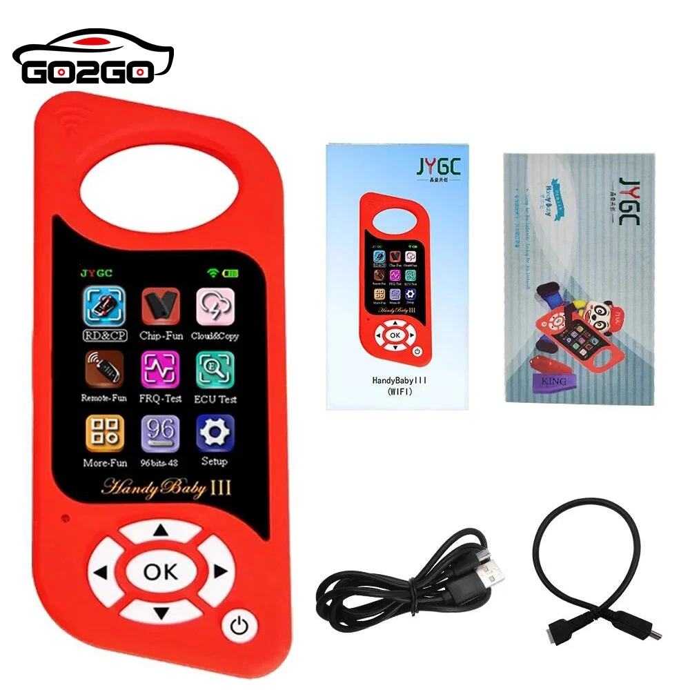 Newest JYGC Handy BabyIII Auto Key Programmer Handy Baby 3 Free 96bit 48 Funtion for VW Cars 46/47/48/King/Super Red Chip