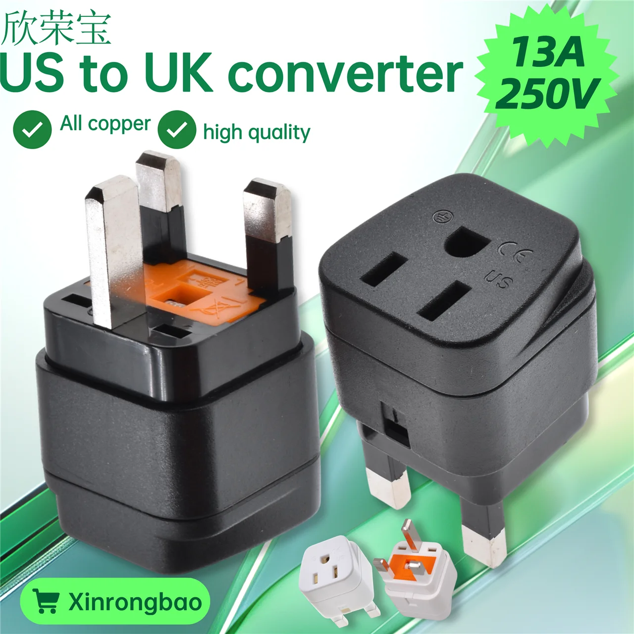 UK Eletrical Adapter 250V13A fuse US To UK Travel Socket Power Converter AC Outlet Travel to the UK Socket Plug Adapters Charger
