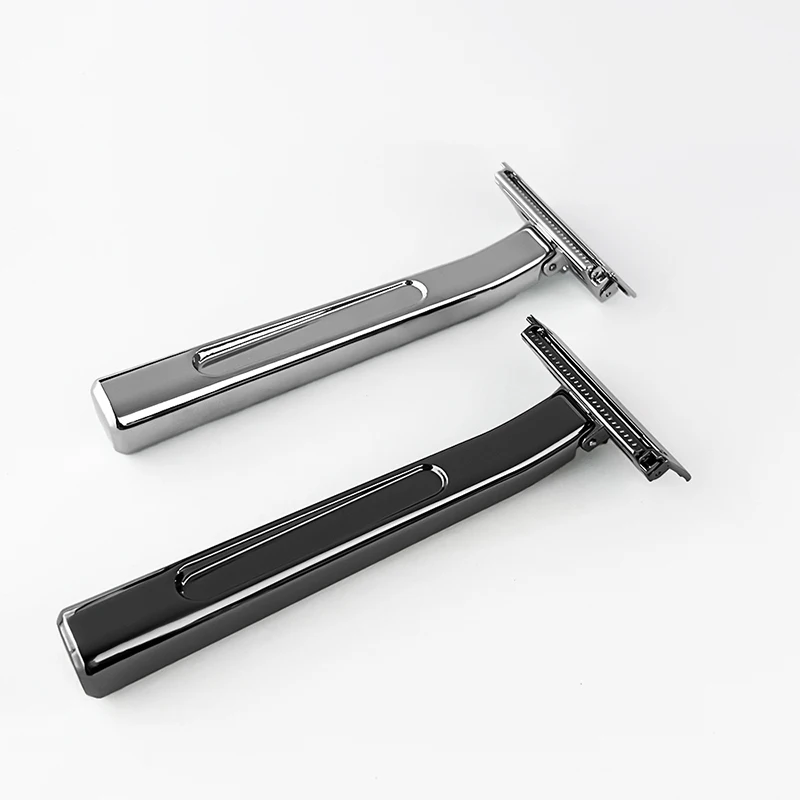 Whityle 20T Glide Pro 4D Super zweischneidiger Sicherheitsrasierer mit halber Klinge und Reise-Aufbewahrungstasche aus Leder für die Pflege von Männern – Detail 11