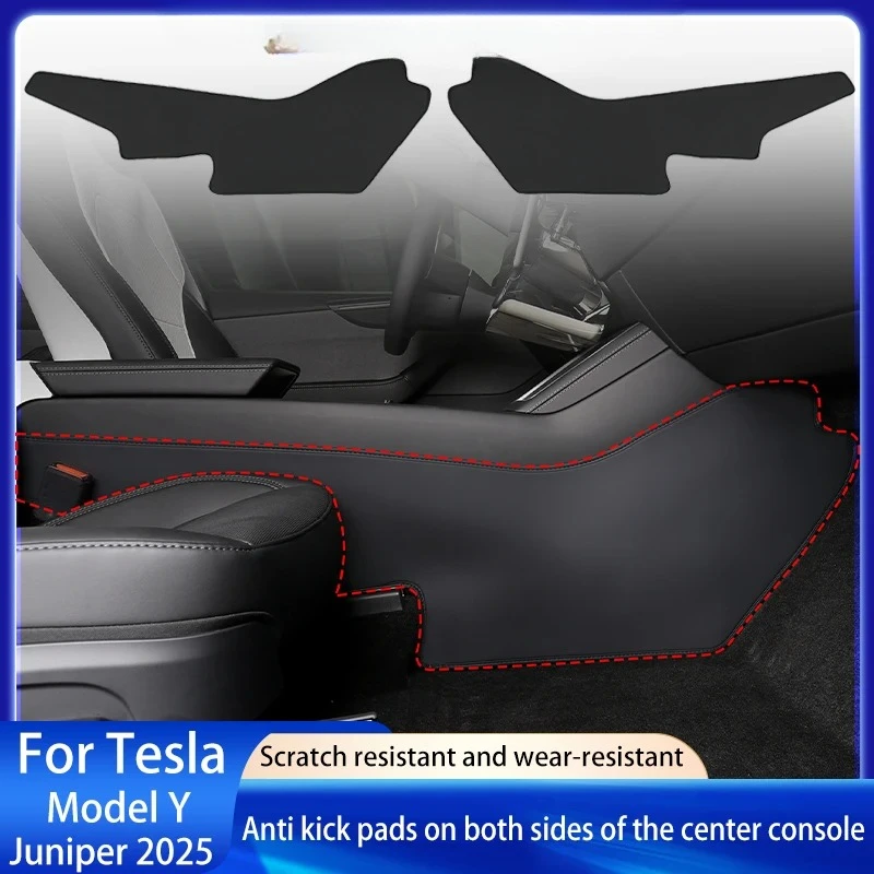 

Для Tesla Model Y Juniper 2025+ центральная консоль, две боковые панели, защита от ударов, кожаная наклейка, чехол для ног, автомобильные аксессуары