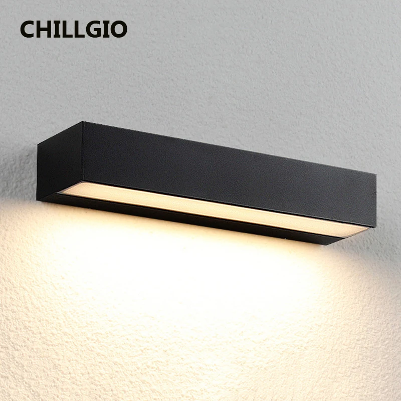 CHILLGIO Led Outdoor Wall Lamp Waterproof Home Deco Corridor Terraza Bedside Garden  Living Room Bedroom Patio Aluminum Lighting