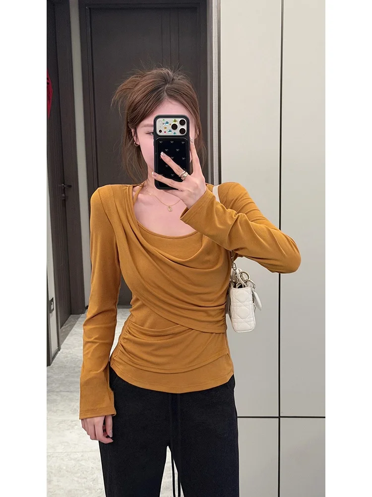 

Wang Diding Casual Knitwear Spring 2026 Original Versatile Soft Waist-Cinching Slimming Neline Adult Ceremony Overhead Long...