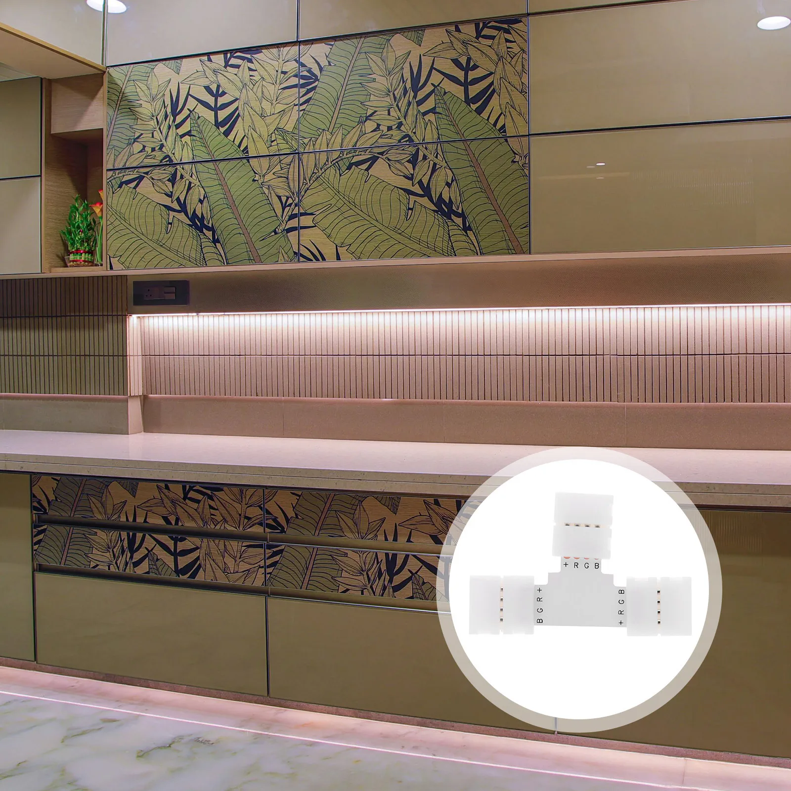 6 قطعة موصلات شريط LED 4-Pin محولات L-شكل لحام 10 مللي متر لأضواء شريط 5050rgb تركيب سريع آمن ومستقر