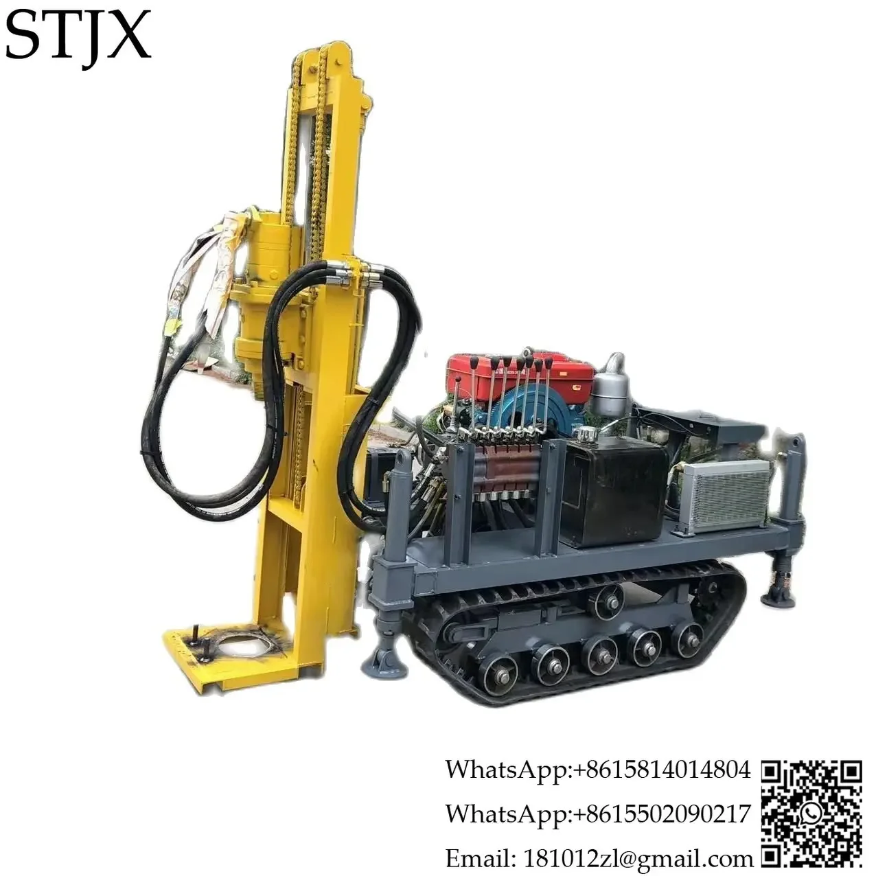 Full hydraulic down-the-hole drilling rig Small ground pile drilling rig Spiral pile driver High-power pilot hole drilling rig