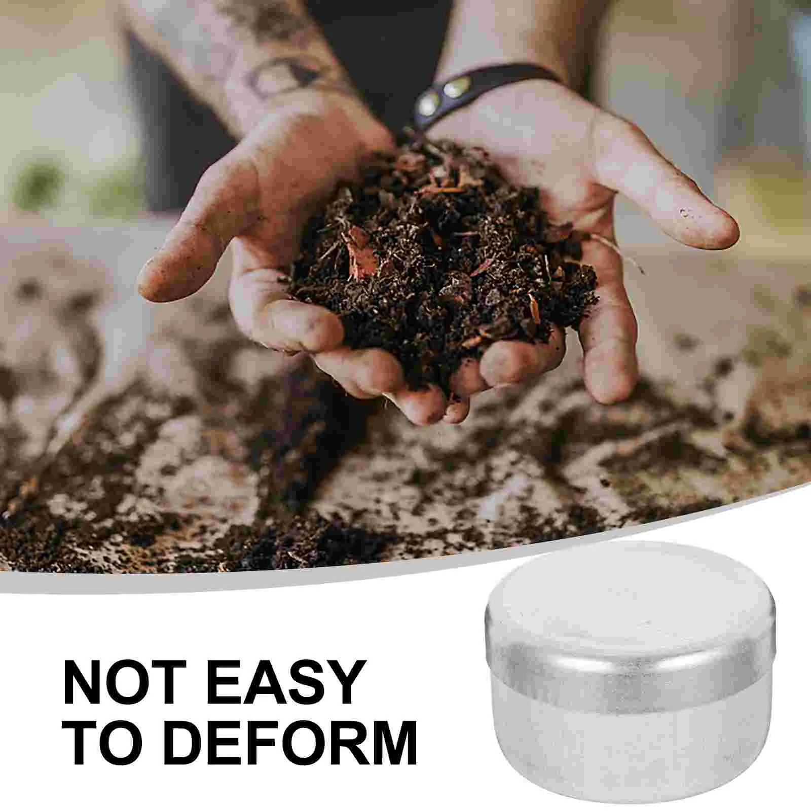 4 Pcs Soil Sampling Box Storage Containers Sample Weighing Holders Aluminum Empty Jar