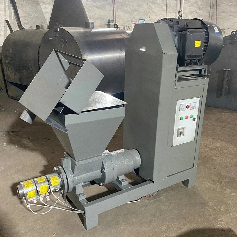 Large Charcoal Briquette Making Machine Production Line, Hollow BBQ Bamboo Charcoal Powder Sticks Maker