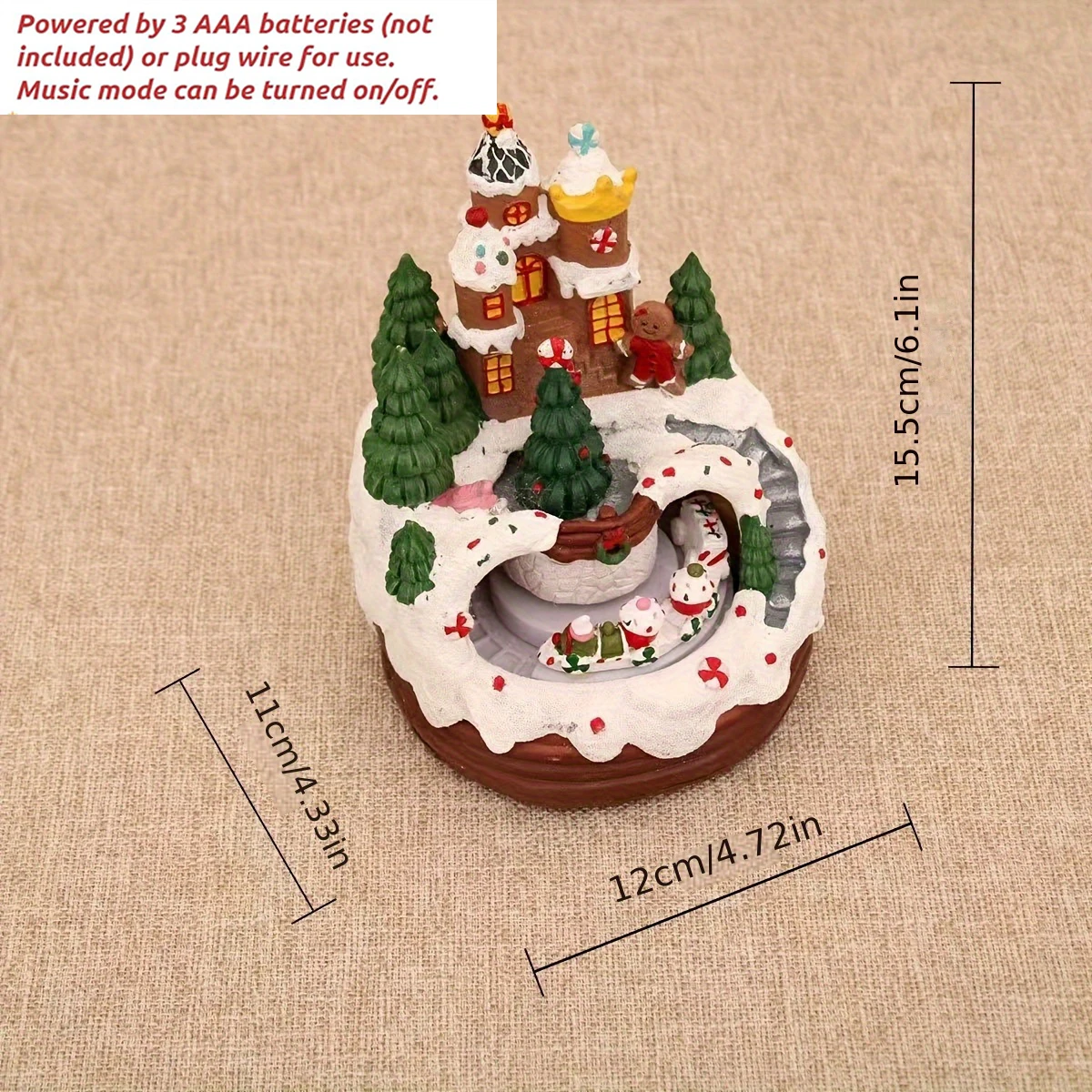 Christmas Village House LED Lighted Christmas Village Musical Snow House Ornaments Electric Music Box Gifts Christmas Decoration