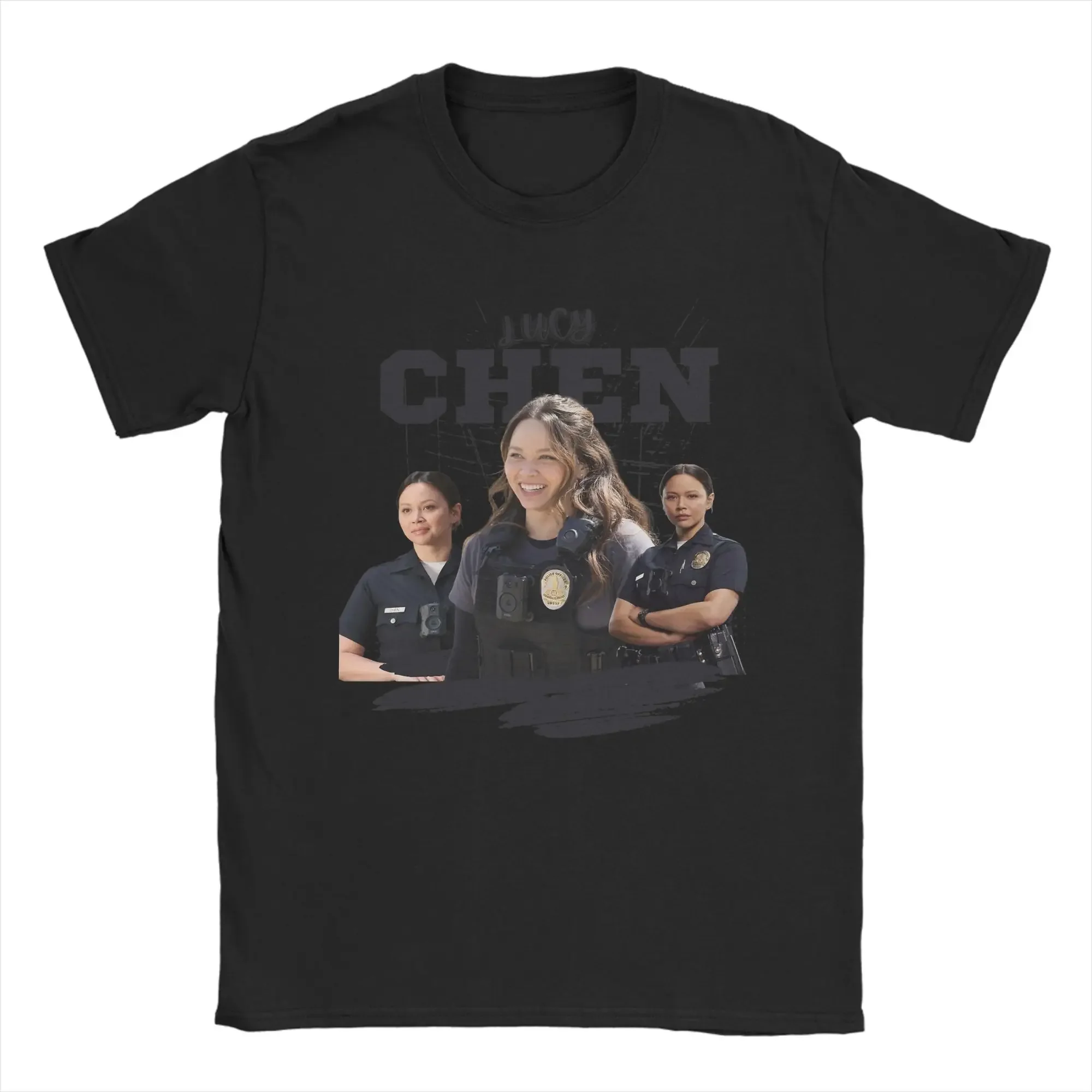 

Футболки Leisure Lucy Chen Melissa O'Neil The Rookie для мужчин, футболки из 100% хлопка, футболки с короткими рукавами, одежда с принтом