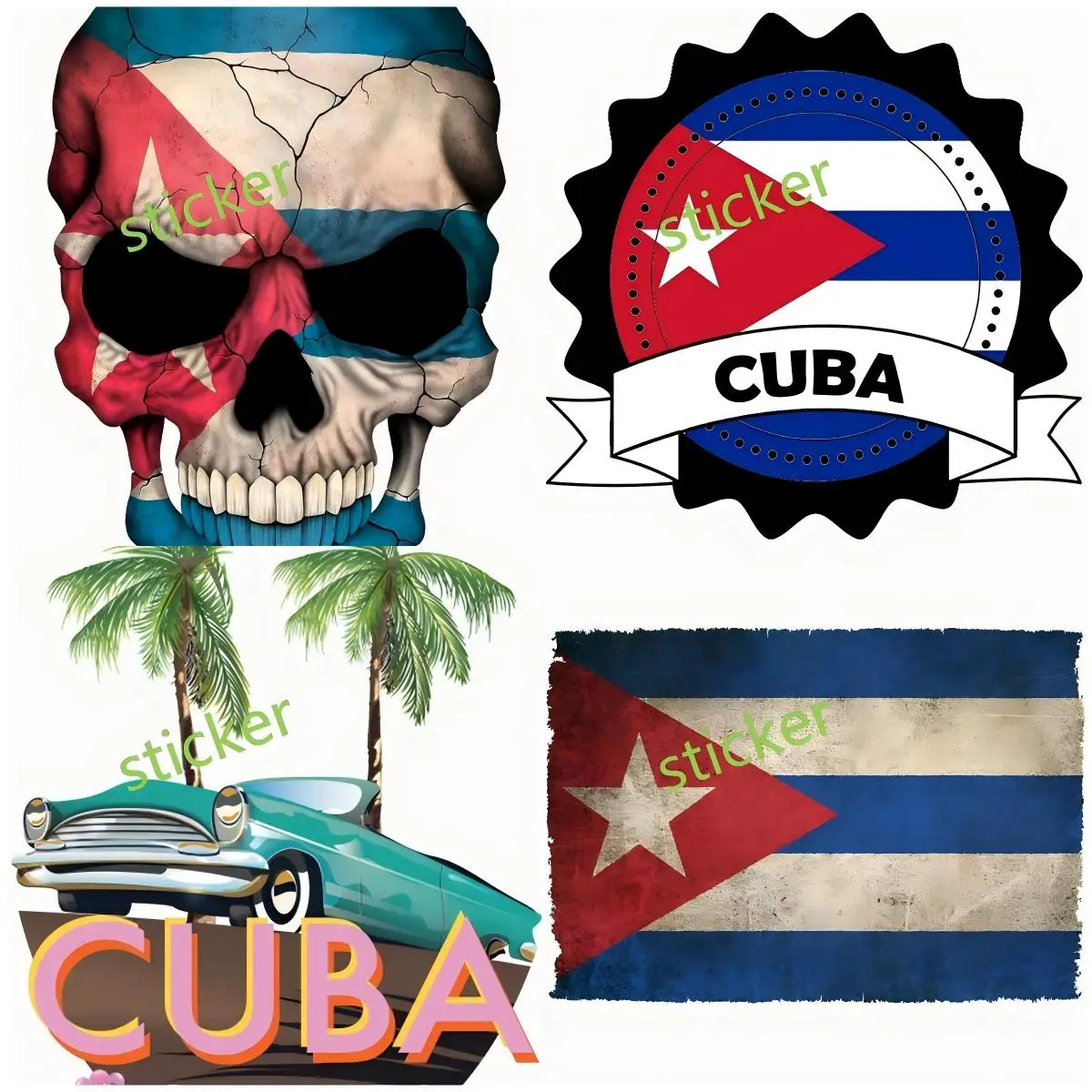 

Cuba Decal Flag Bumper Window Waterproof Auto Sunscreen Car Decoration Laptop Bodywork Vinyl Accessories