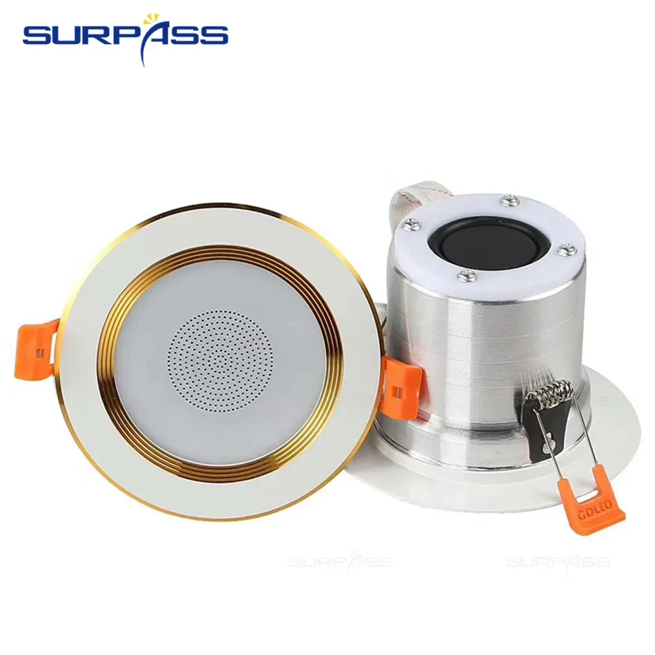 สมาร์ทเสียง BT หมุนดิสโก้ DJ Party เสียงดีเพลงโคมไฟเพดานลำโพงเปลี่ยนสีแสงได้ลำโพง LED