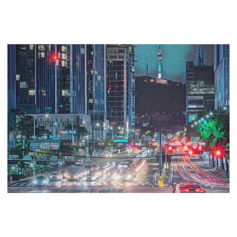 

Seoul Nights Jigsaw Puzzle Custom Gift Iq Personalized Wooden Name Puzzle