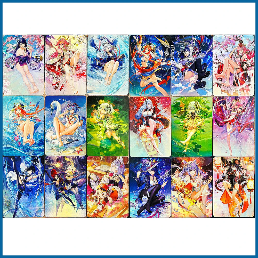 

9PC/Set Anime Goddess Tales DIY ACG Beelzebul Nahida Nilou Sexy Cards Toys Collectible Cards Christmas Birthday Gifts