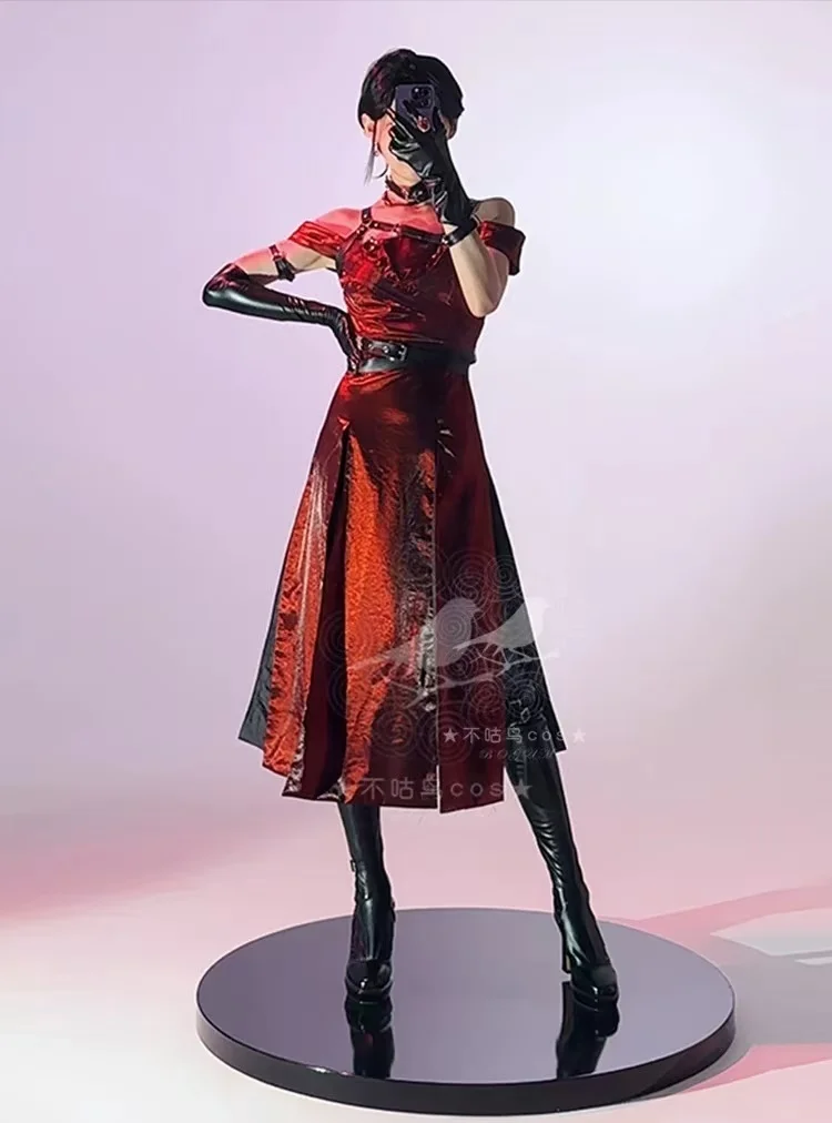 

Игра Love And Deep Space Mc's Outfit Главный герой Косплей Костюм Одежда Парик Силус Пара Брошь Красное сексуальное платье Хэллоуин Вечеринка