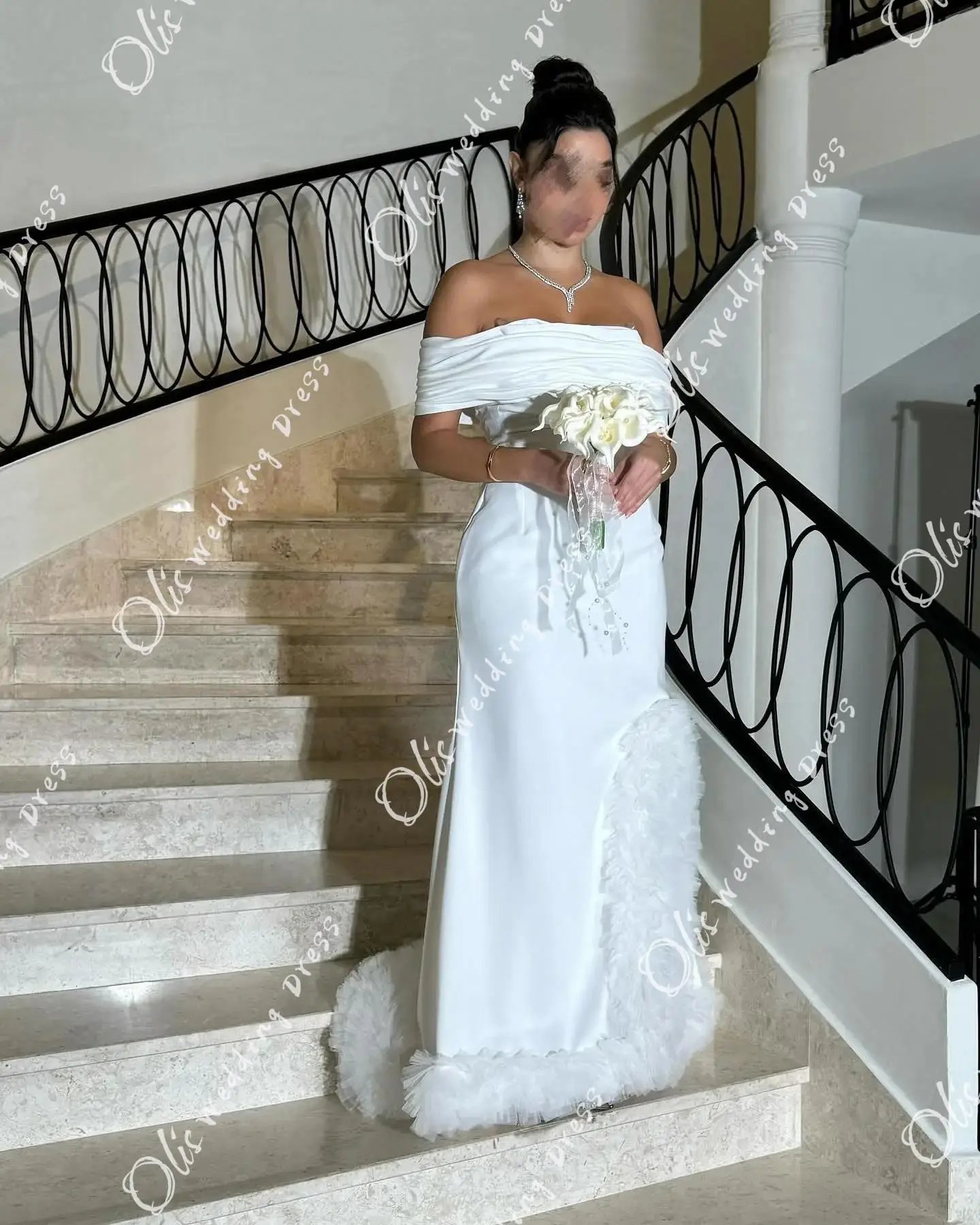 

customized Mermaid Sleeveless Prom Dresses Pleated Off The Shoulder Floor Length Party Dresses Evening Dresses2025