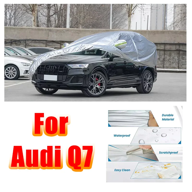 

Car Cover Outdoor Full Exterior Snow Cover Sunshade Waterproof Dustproof Protection with Reflective Strips for Audi Q7
