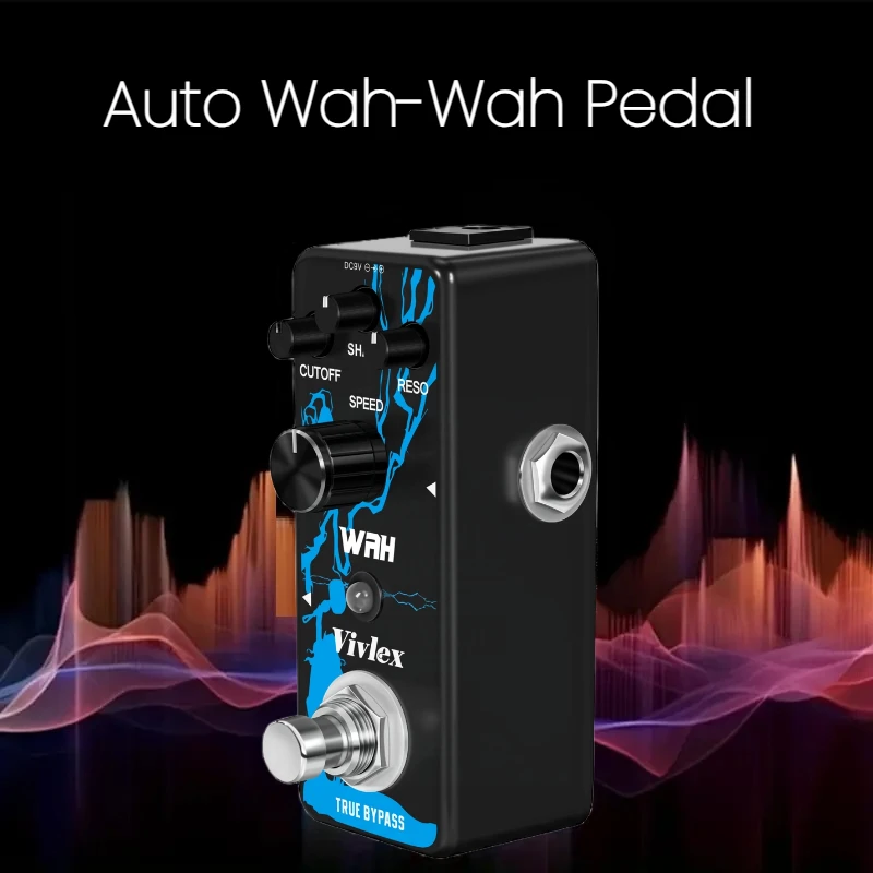 VIVLEX Guitar Pedal Wah-Wah Effect Ultrafunk Styles Digital  Auto WahWah Pedals Full Metal Shell Effector Electric Guitar Bass