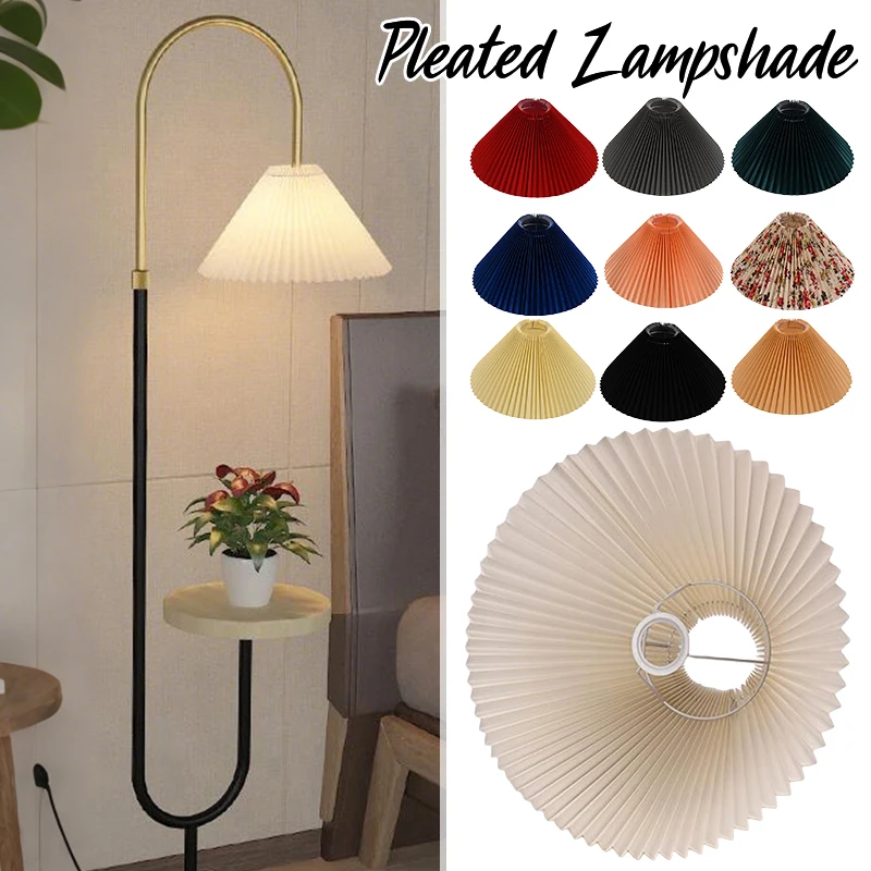 

Тканевый абажур для настольной лампы, современный минималистичный абажур для торшера, плиссированный сменный абажур для настенного светильника, для дома, спальни, отеля