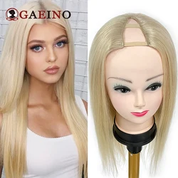 Parrucche diritte per capelli con parte a V veri capelli Remy biondi Glueless No Leave Out parrucca con parte a V parrucca naturale per capelli umani per le donne 14-28 pollici