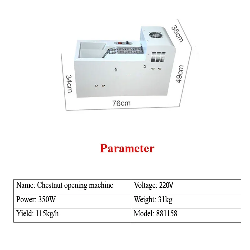 Commercial Chestnut Cutter Cutting Machine Double Article Opening Machine Chestnut Processing Machine Cutter.